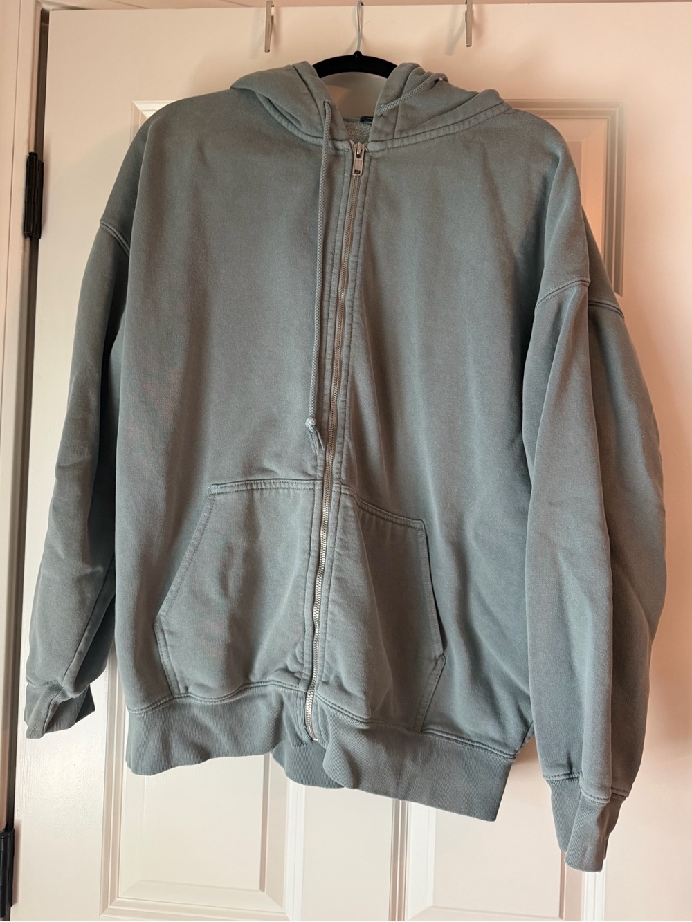Brandy Melville Sage Zip-Up Hoodie